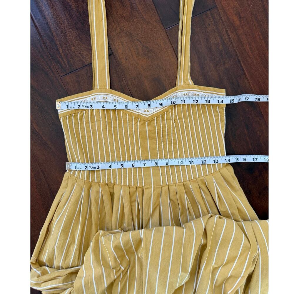 THE GREAT. Laurel Yellow Sundress Sweetheart Stripe size 1 | Small - Picture 14 of 16